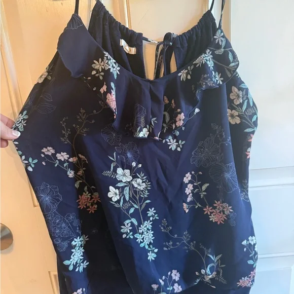 Maurice’s blue floral tank top women’s size large - Picture 2 of 4